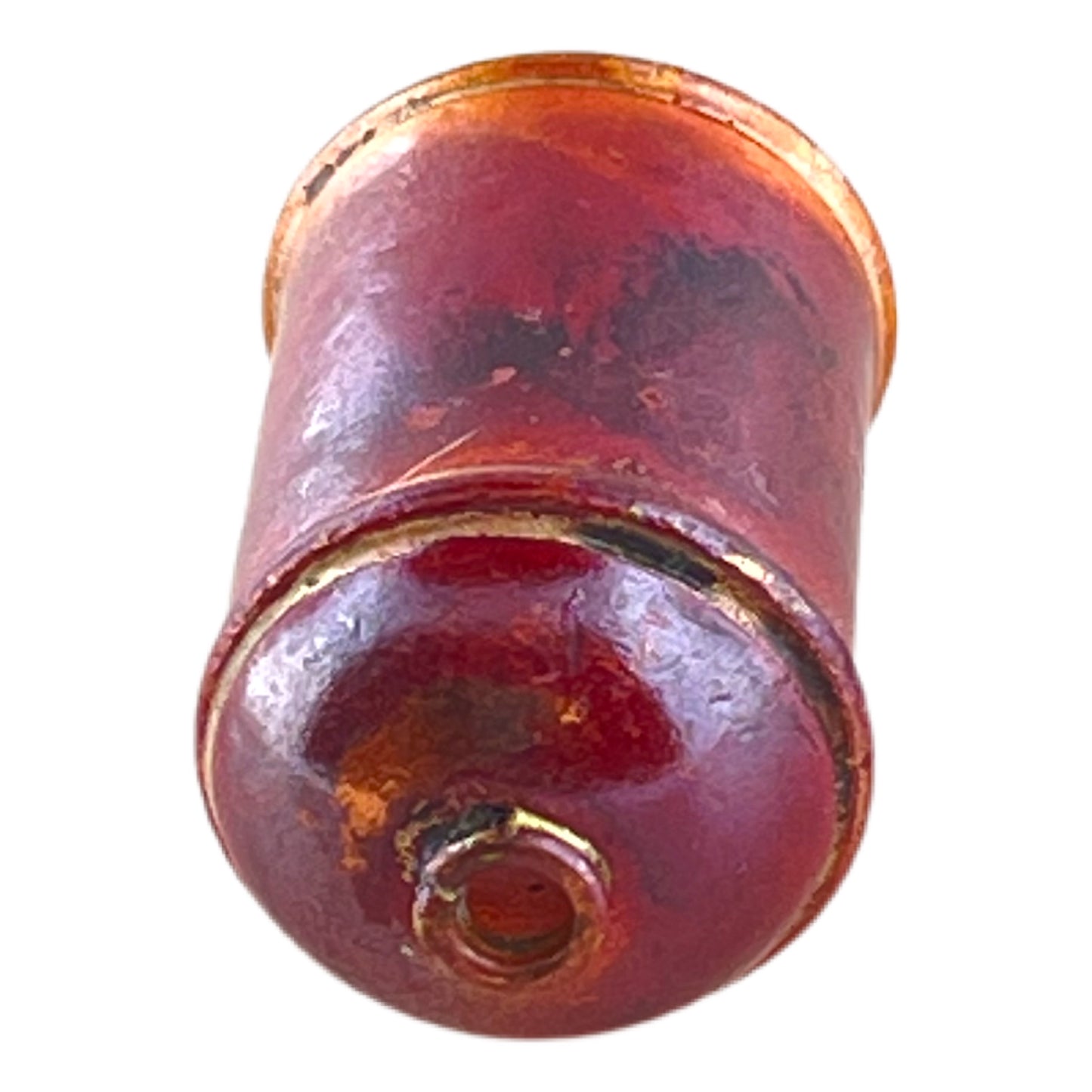 Large Copper Bullet End with Brass Accents for Jewelry Making