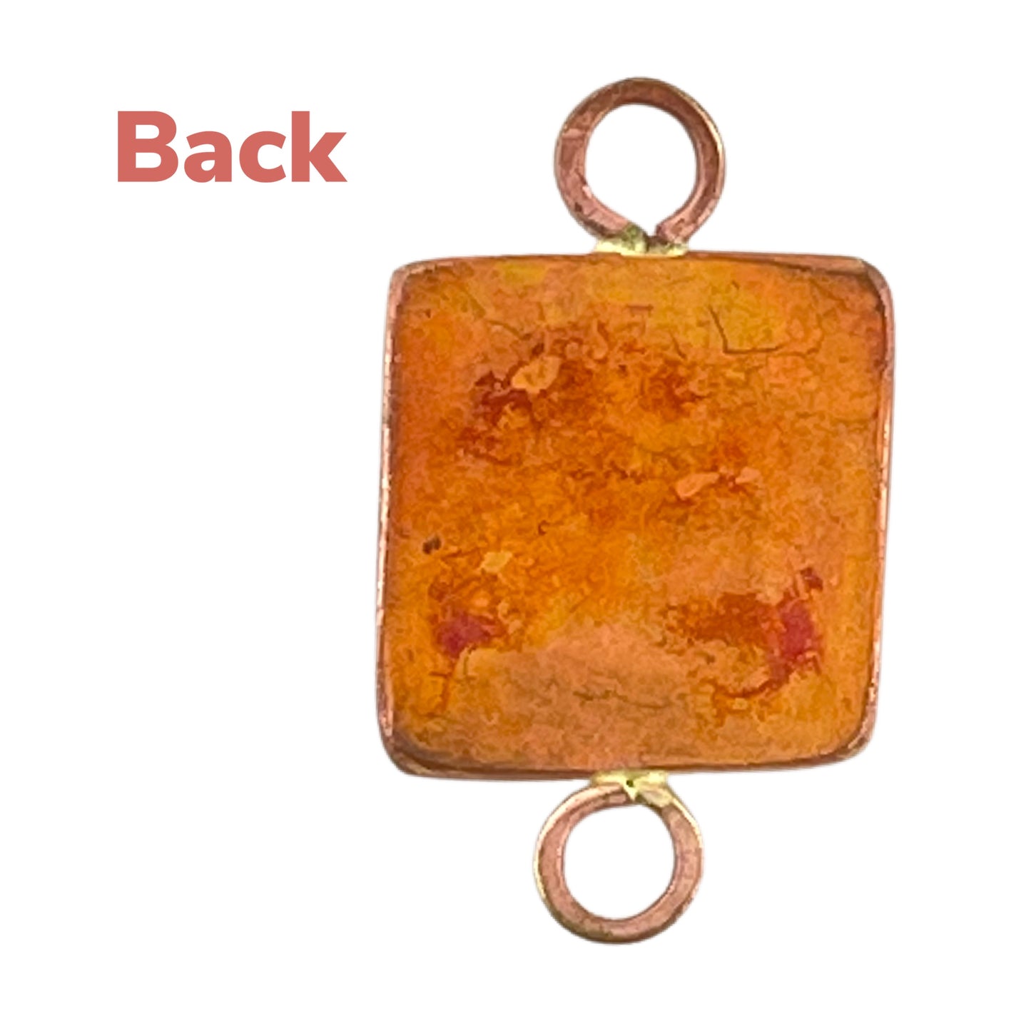 Small Horseshoe Link Pendant • Copper and Brass • Vertical