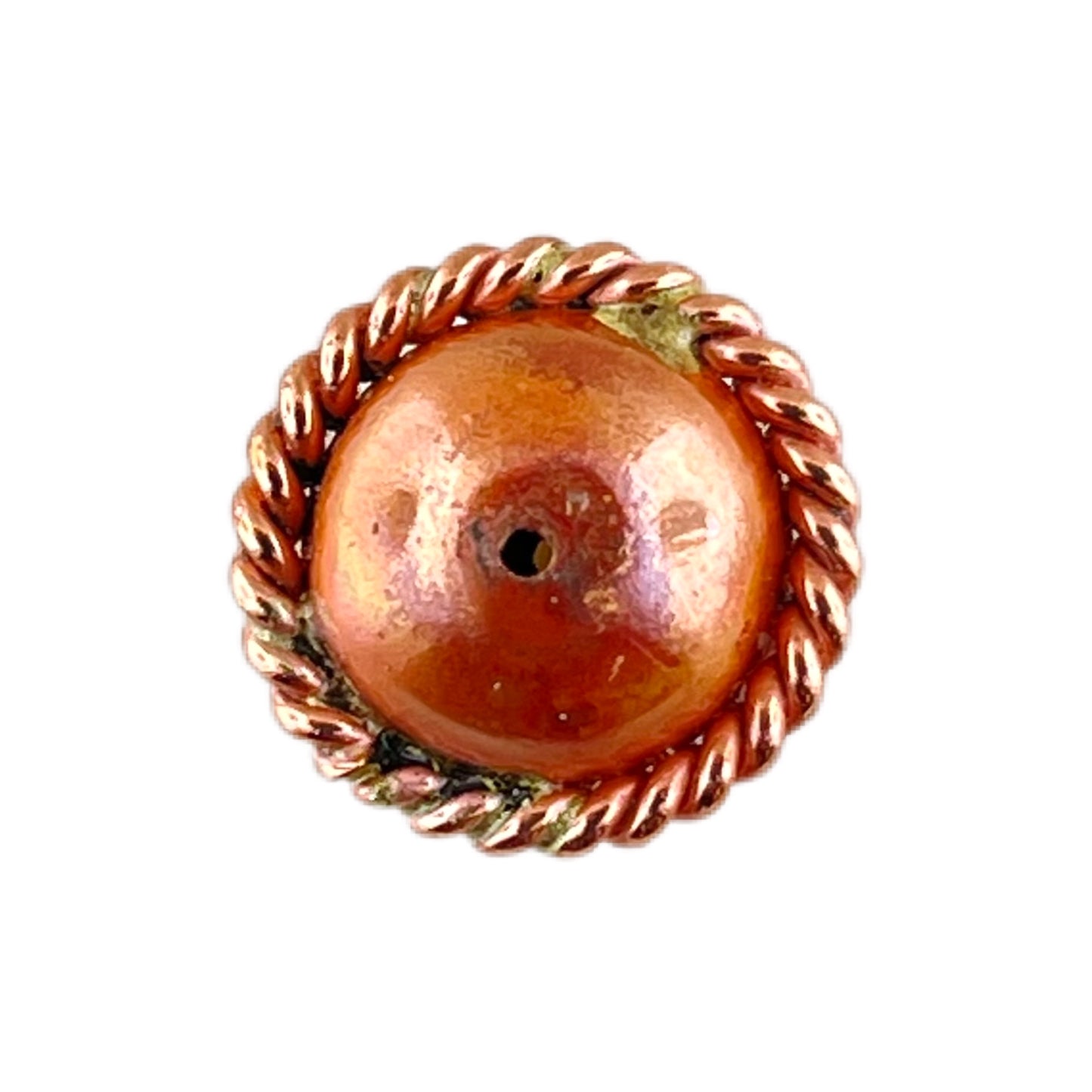 Mixed Metal Saucer-Shaped Copper Bead
