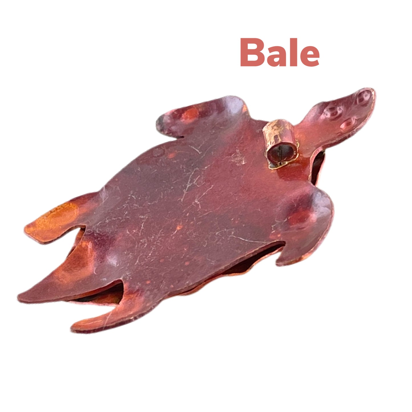 Large Copper Sea Turtle Pendant