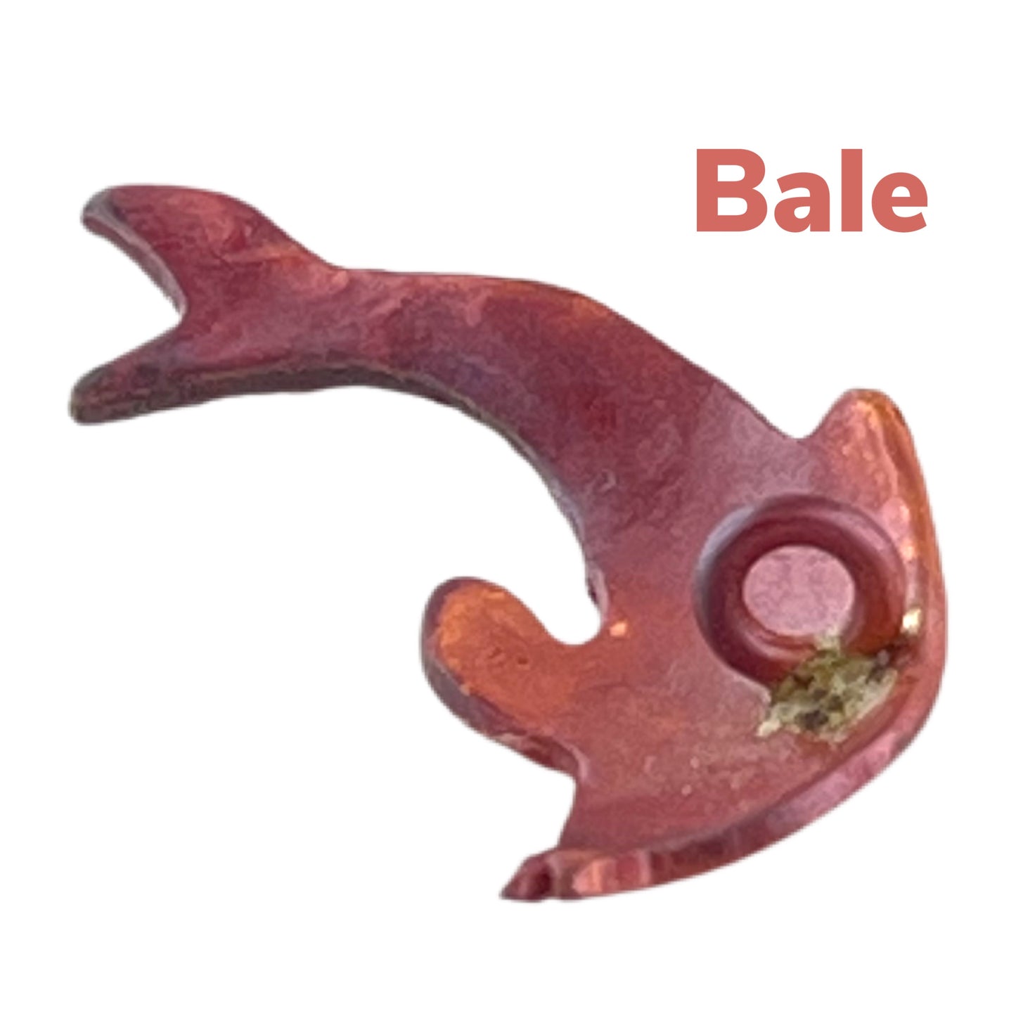 Left-Facing Copper Dolphin Charm for Jewelry Making