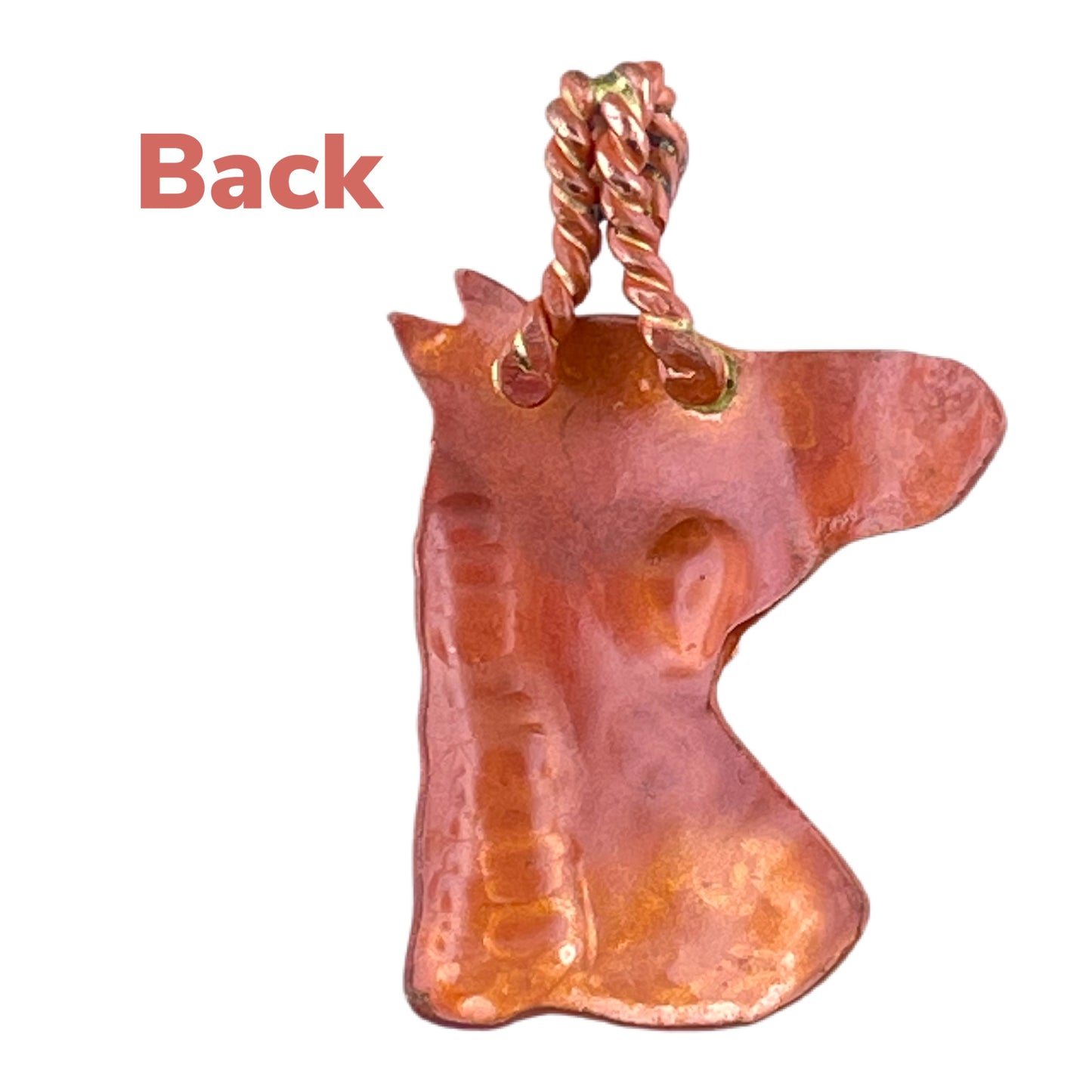 Horse Head in Bridle Pendant • Copper and Brass