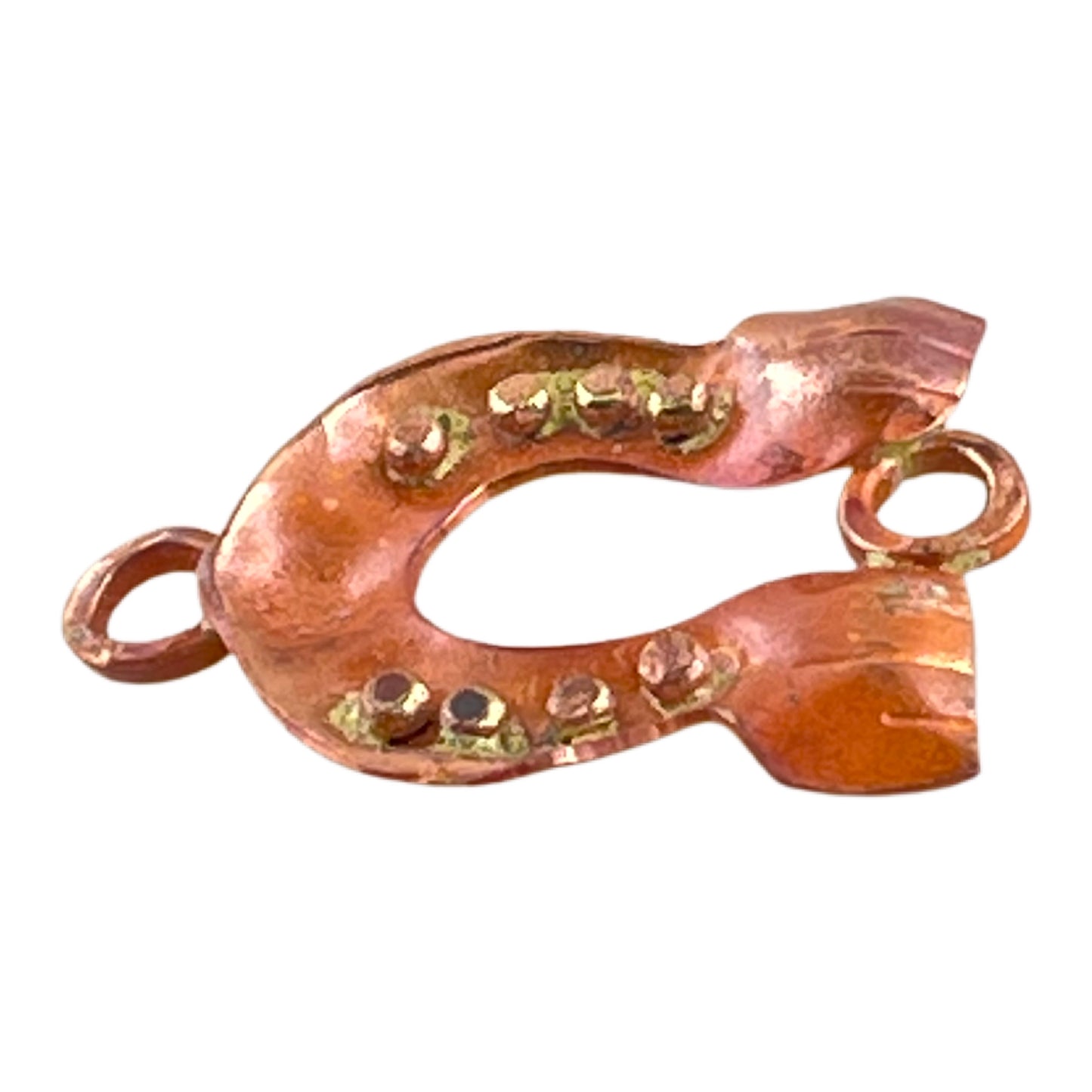 Small Horseshoe Link • Copper and Brass Rustic Accent