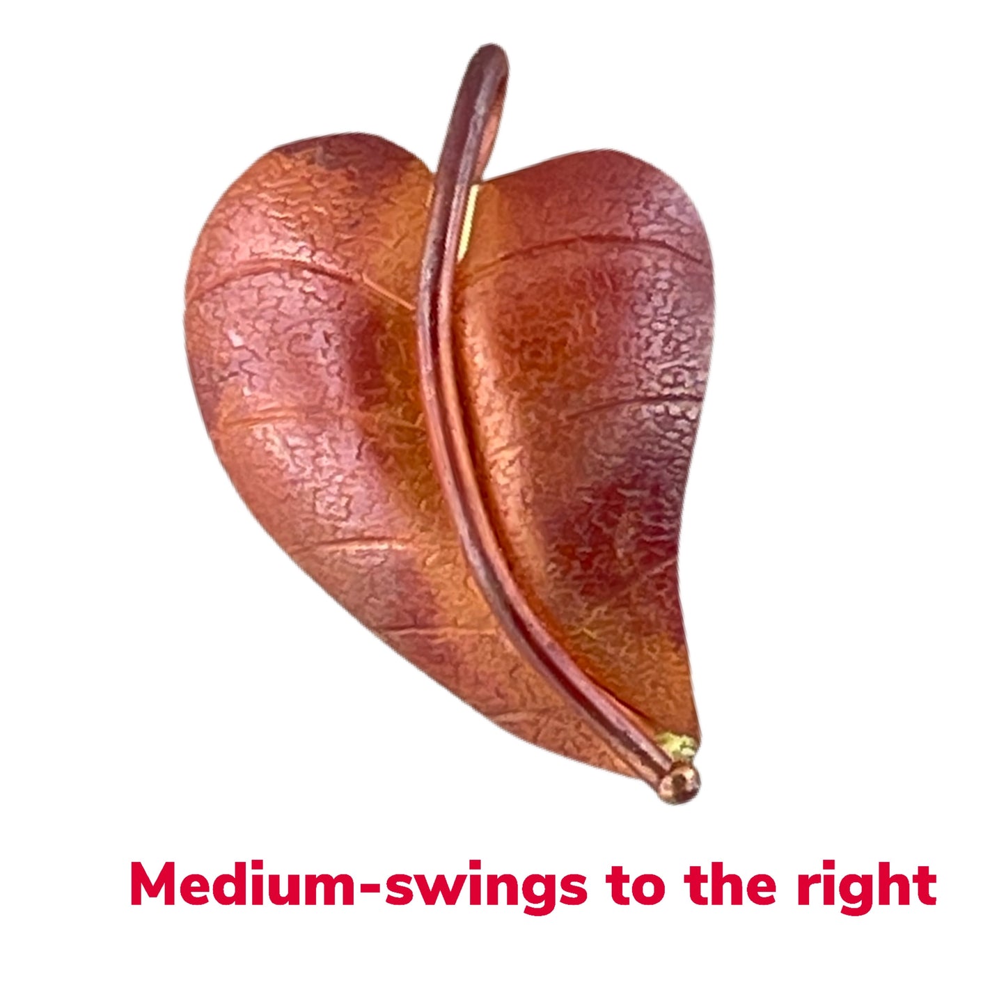Medium Copper Leaf with Option for Mirroring Leaves for Earring Design