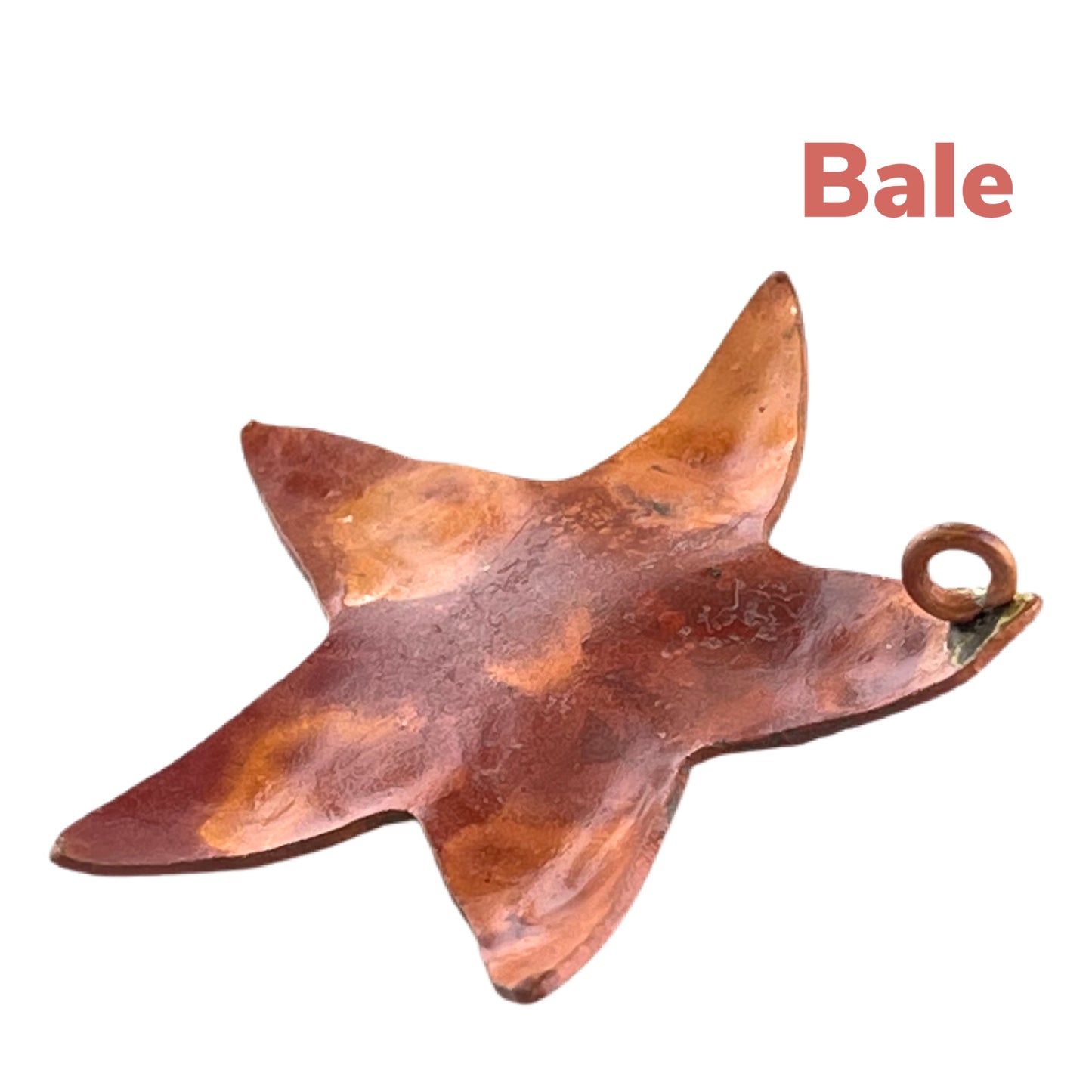 Double Star Copper Pendant with Moon & Star Motifs