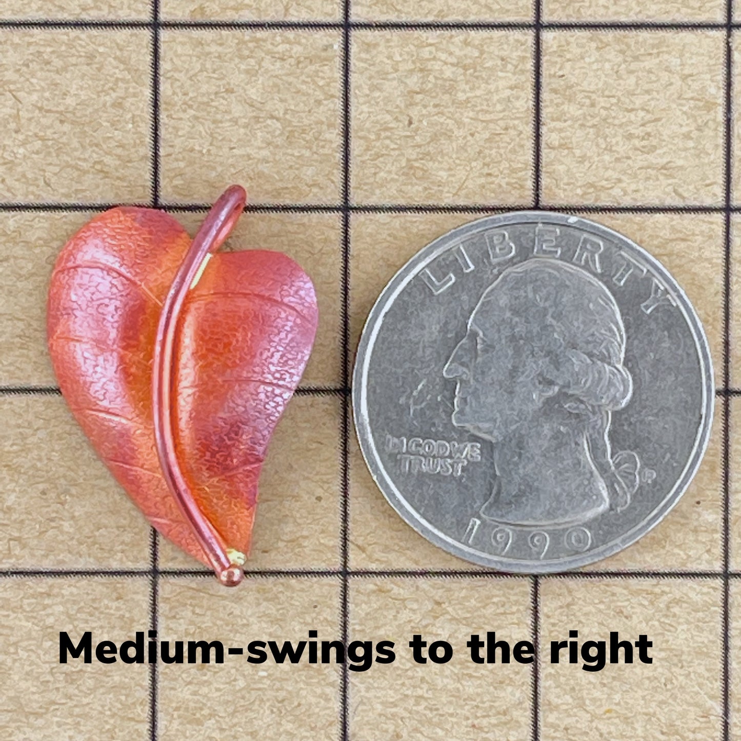 Medium Copper Leaf with Option for Mirroring Leaves for Earring Design