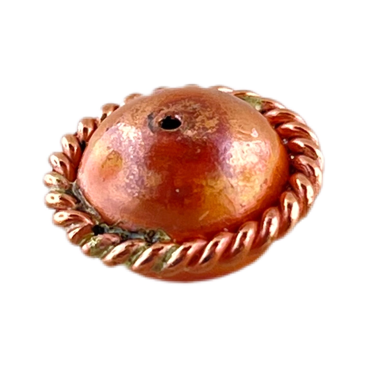 Mixed Metal Saucer-Shaped Copper Bead