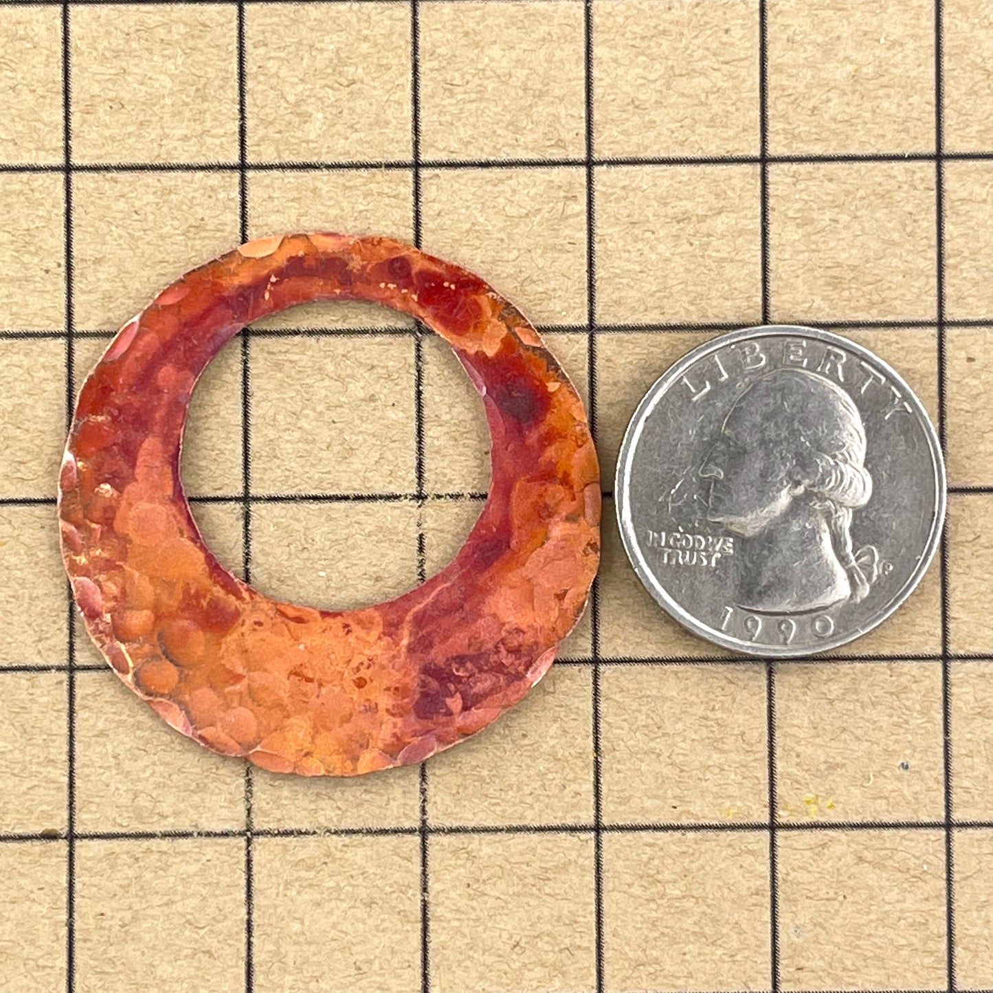 Large Asymmetrical Copper Ring for Boho and Artisan Jewelry