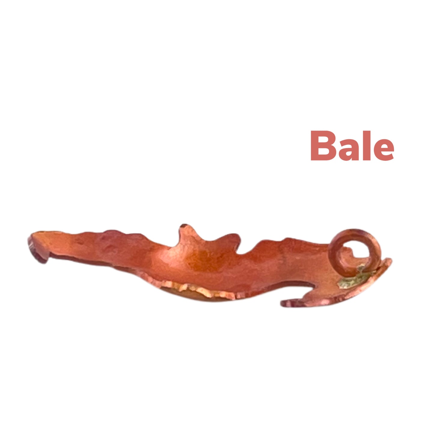 Left-Facing Copper Seahorse Charm for Jewelry