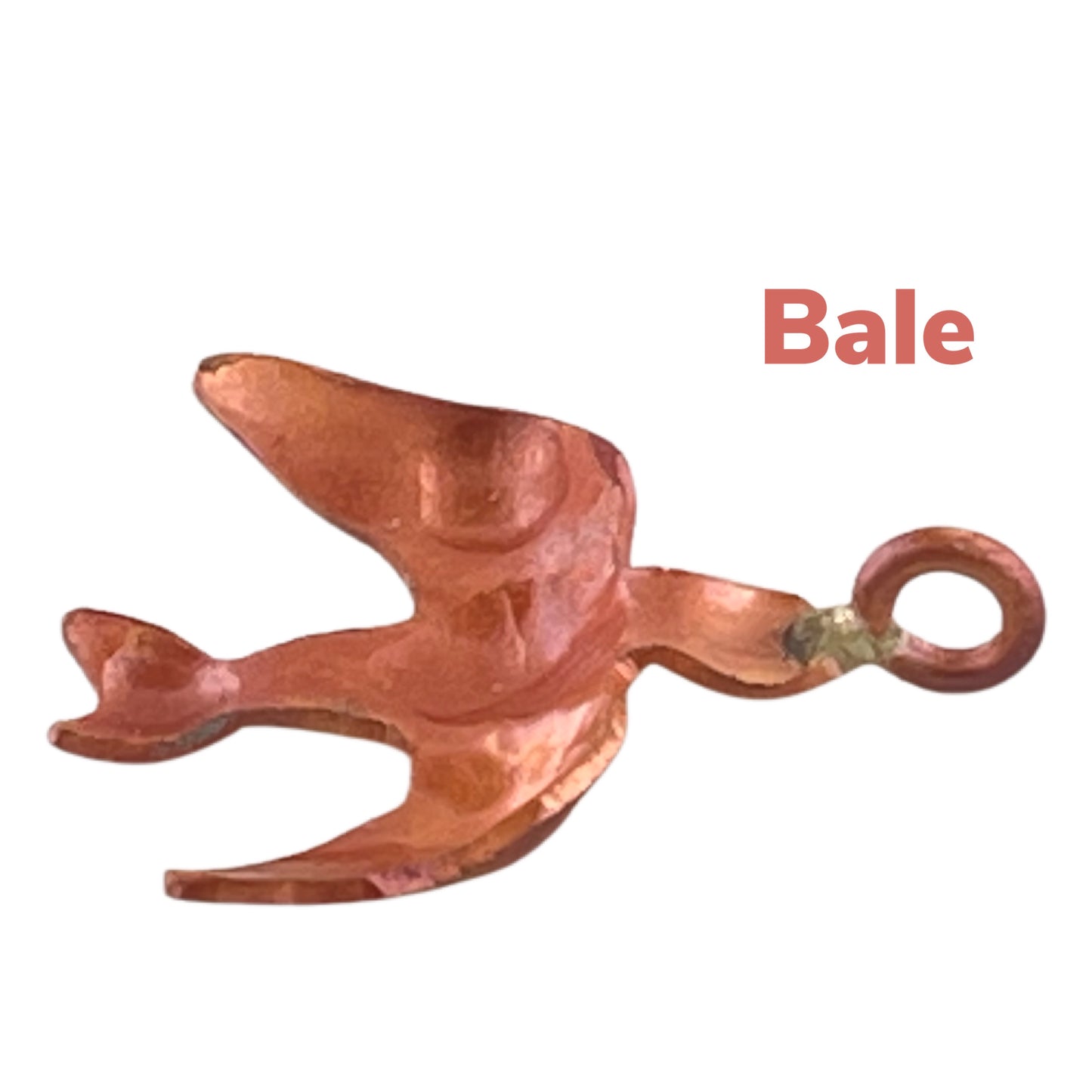 Copper Dove Charm with Bail on the Top