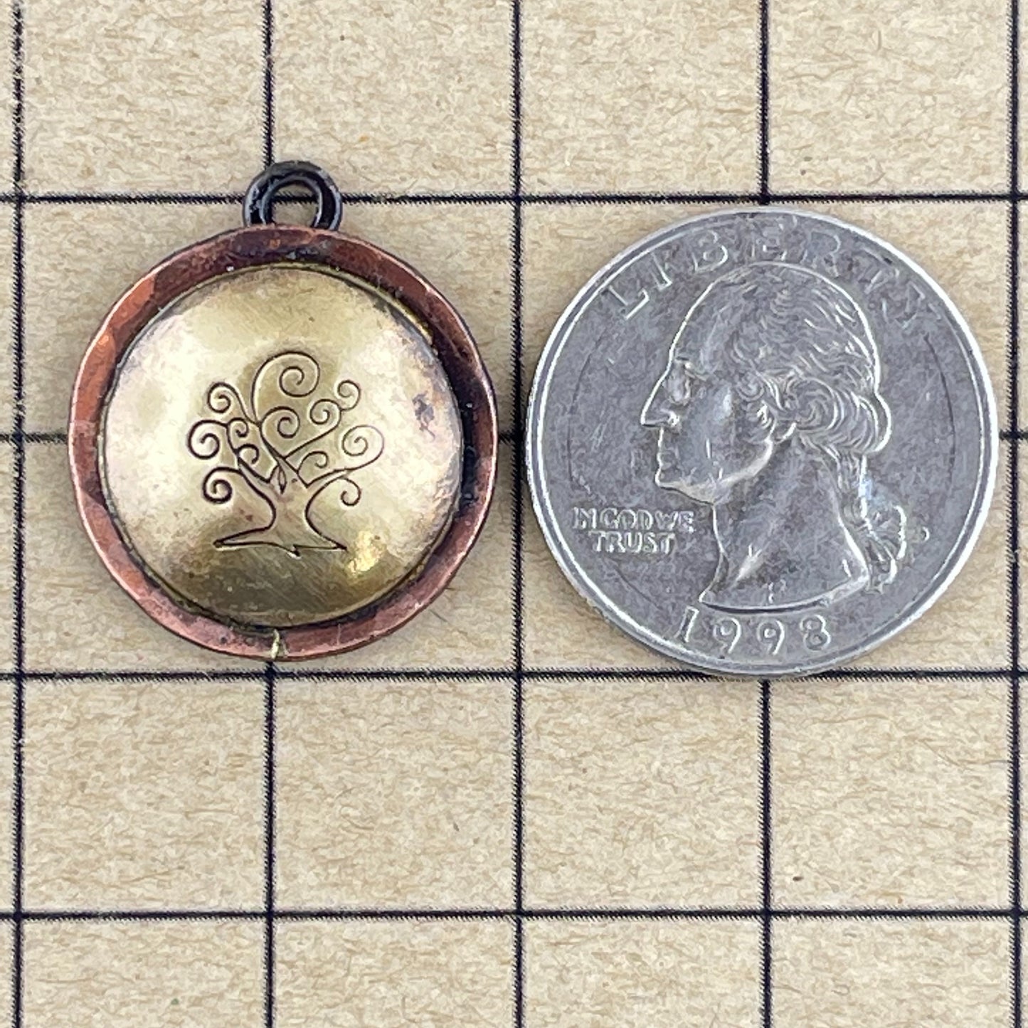 Tree of Life Charm/Pendant – Handmade Copper & Brass Component
