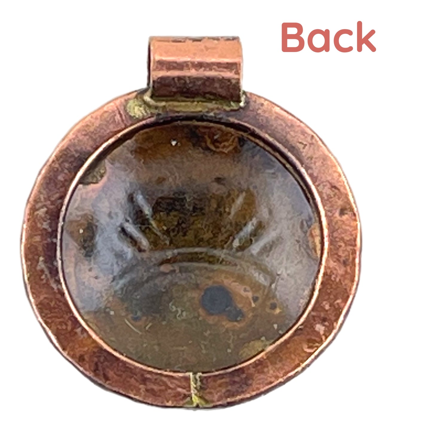 Small Evil Eye Pendant – Handcrafted Copper & Brass Symbolic Charm