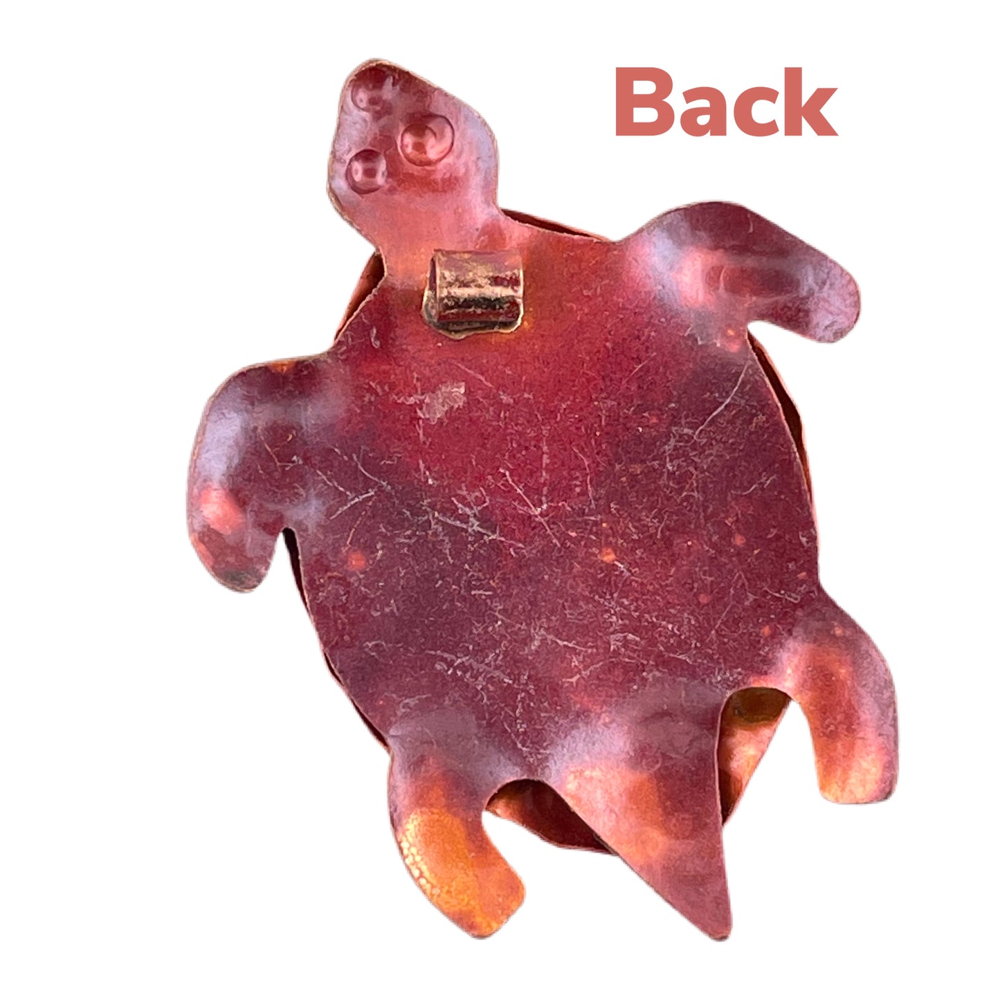Large Copper Sea Turtle Pendant