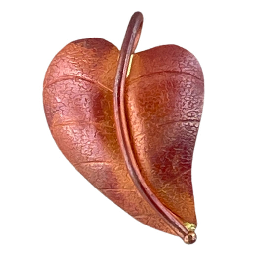 Medium Copper Leaf with Option for Mirroring Leaves for Earring Design