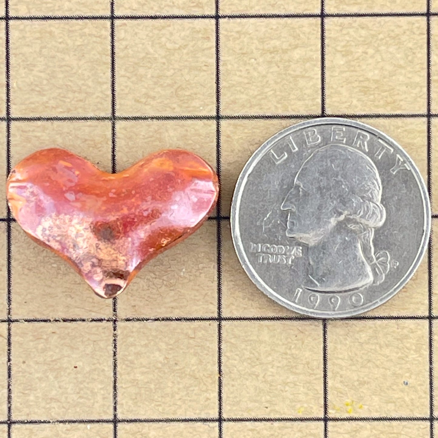 Medium Puffy Simple Heart • String Side to Side