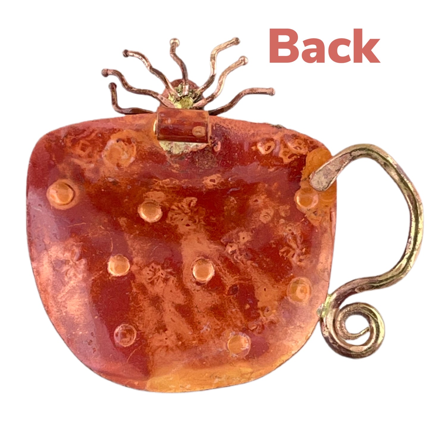 Copper Coffee Lover Pendant with Relaxed Woman in Cup