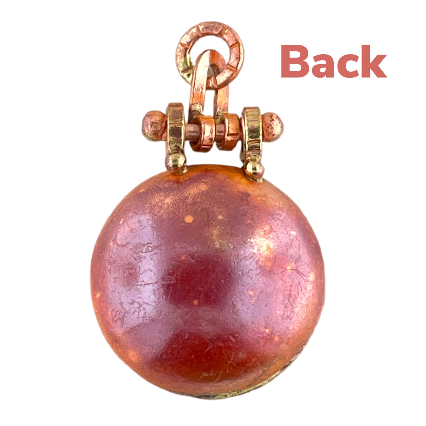 Copper Peace Sign Pendant – Handcrafted Symbolic Jewelry Component