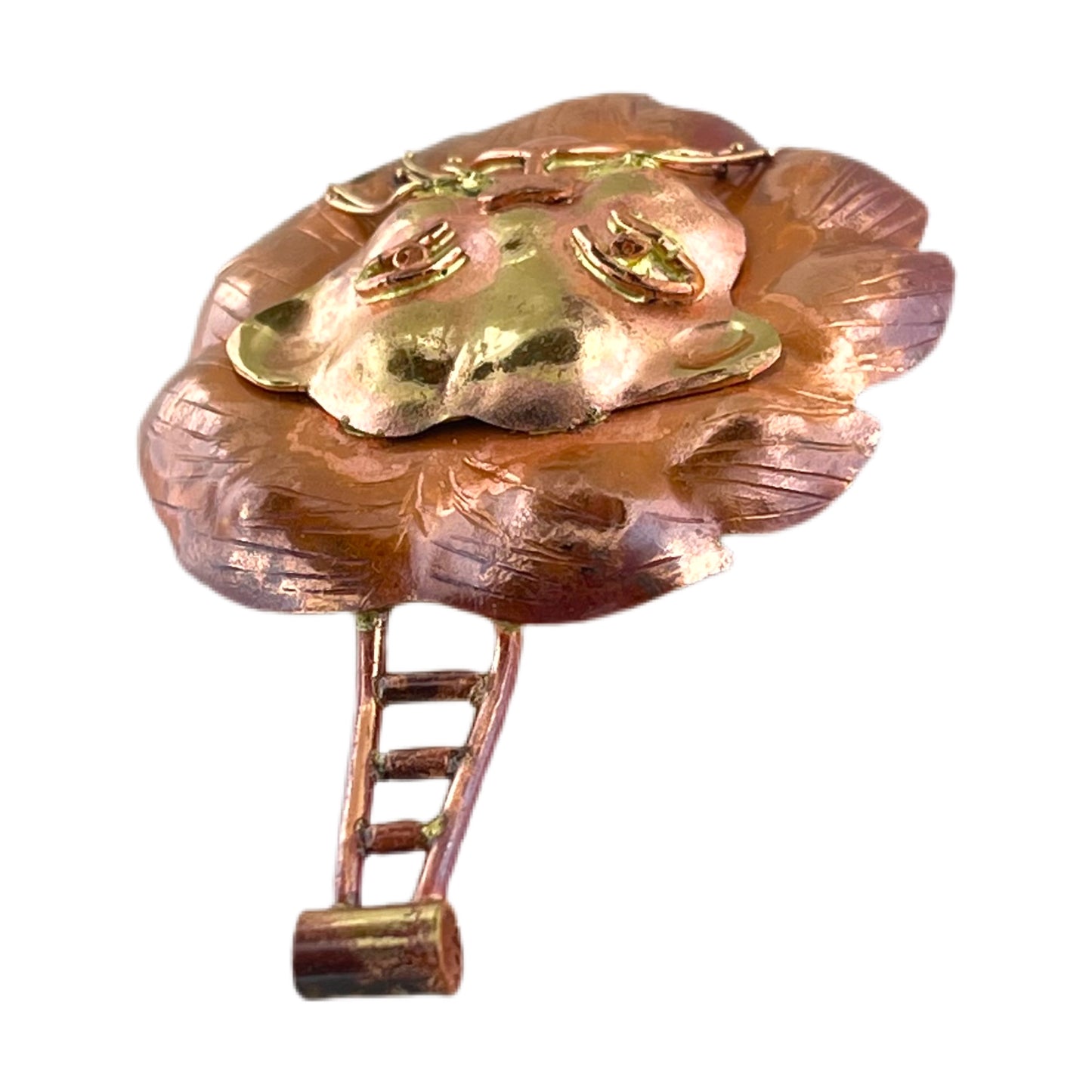 Lion Pendant in Copper and Brass