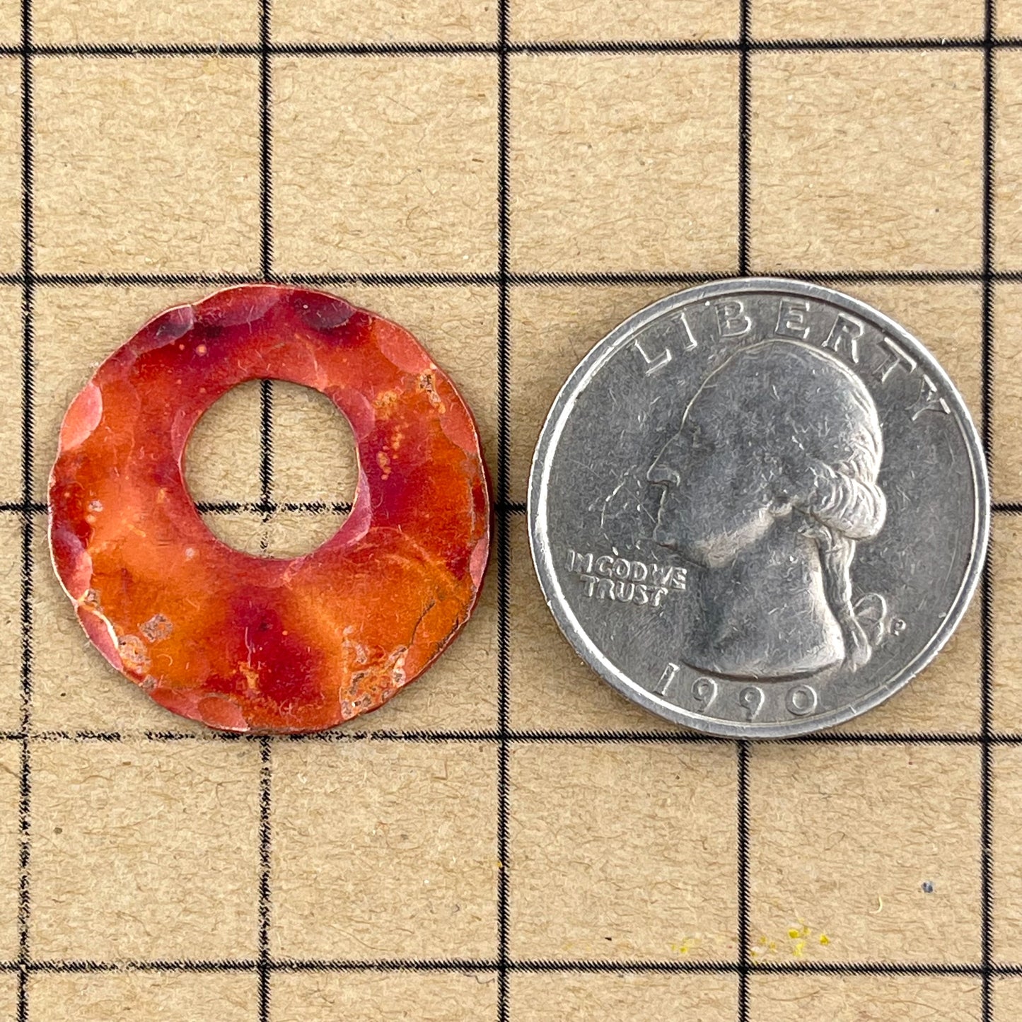 Small Asymmetrical Copper Ring for Boho and Rustic Jewelry