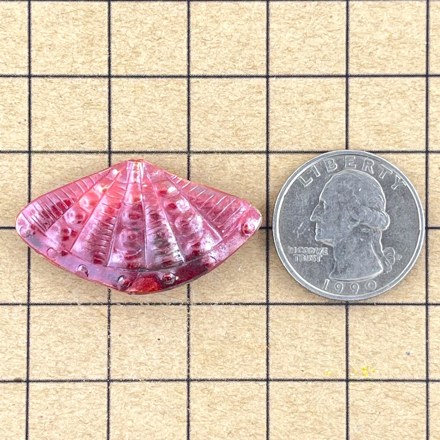 Cardita Shell Copper Bead – Double-Sided Design by Patricia Healey