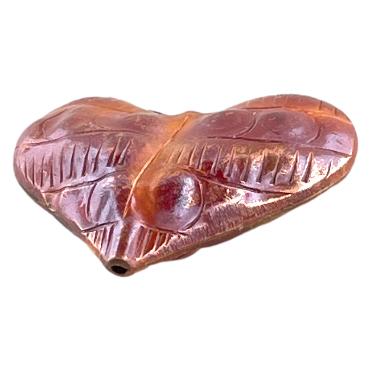 Large Puffy Heart w/ Horizontal Bumps • String Top to Bottom