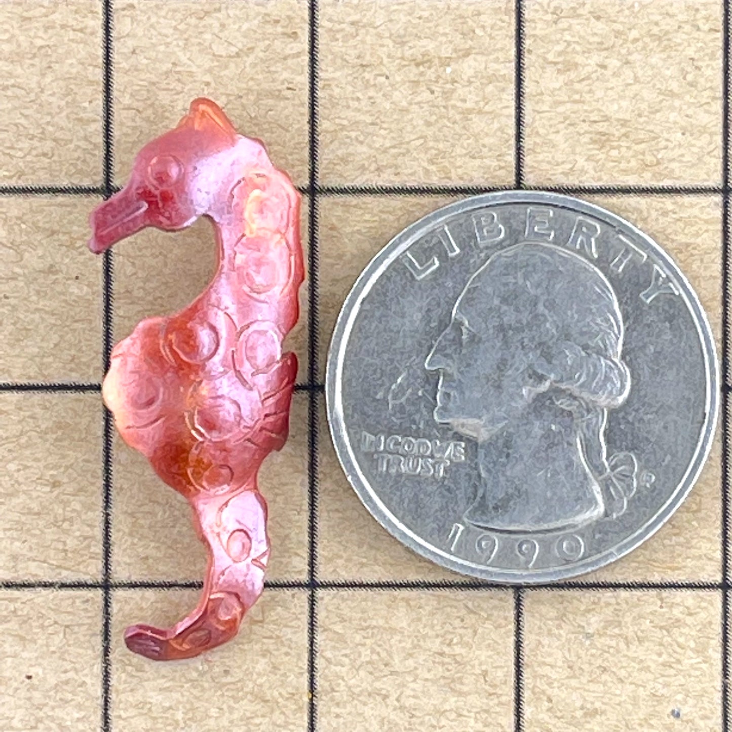 Left-Facing Copper Seahorse Charm for Jewelry