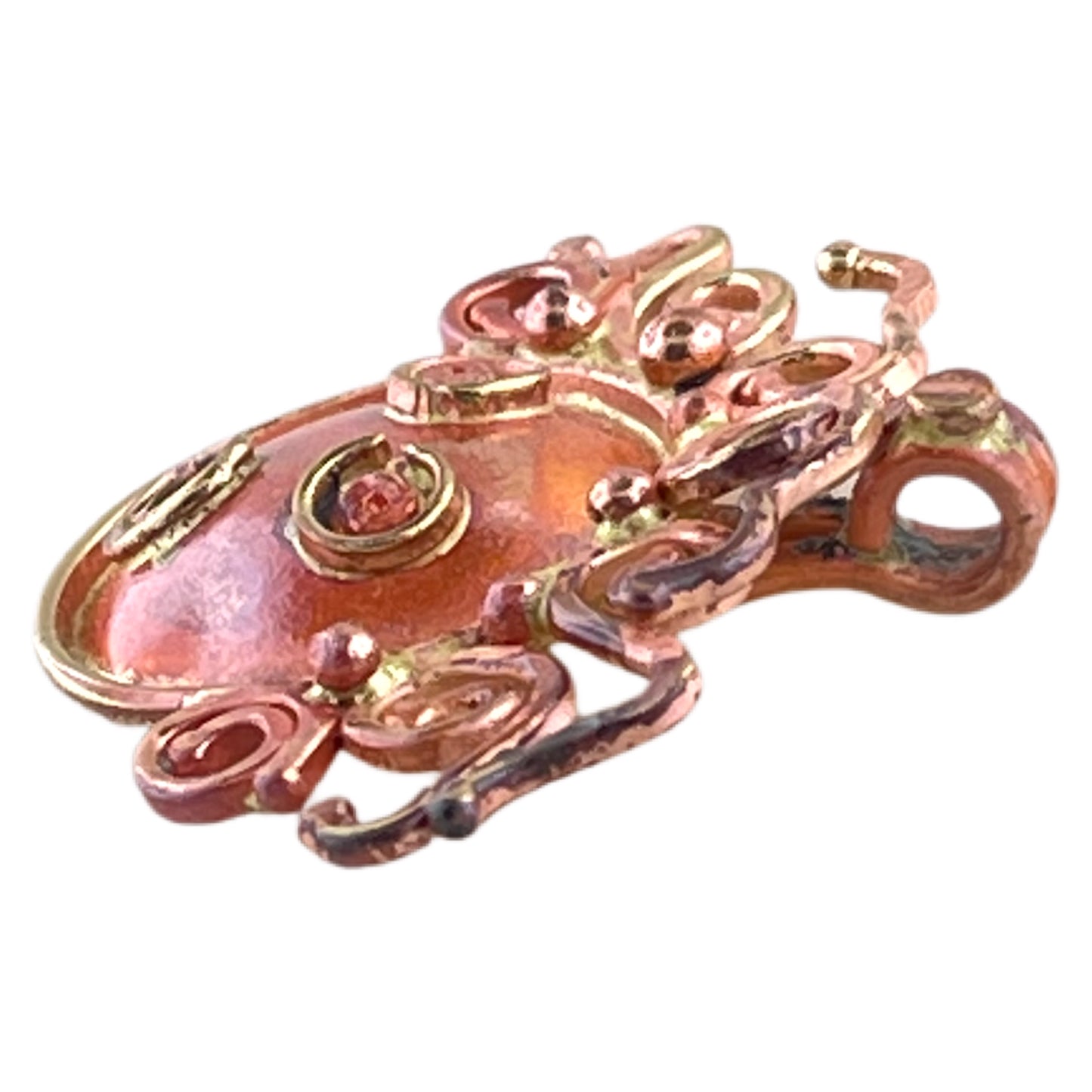 Little Crazy Haired Lady Pendant – Copper & Brass by Patricia Healey