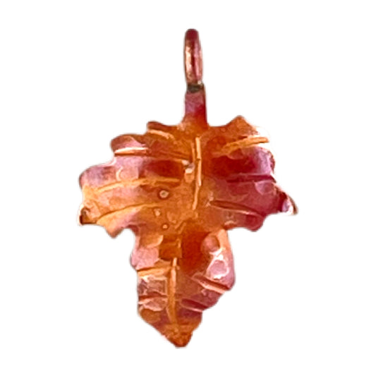 Little Copper Maple Leaf Charm