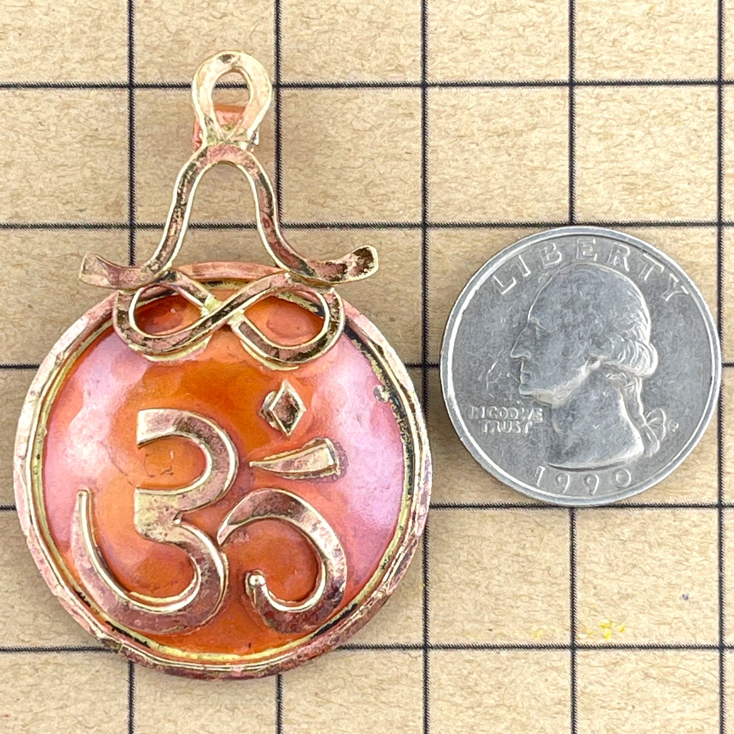 Om Infinity Pendant – Copper Symbol of Unity & Flow
