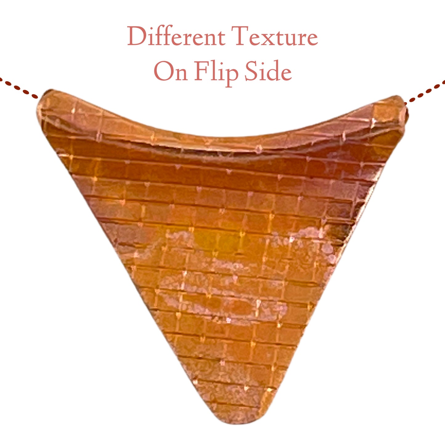 Copper Triangle Bead – Double-Sided Textured Design