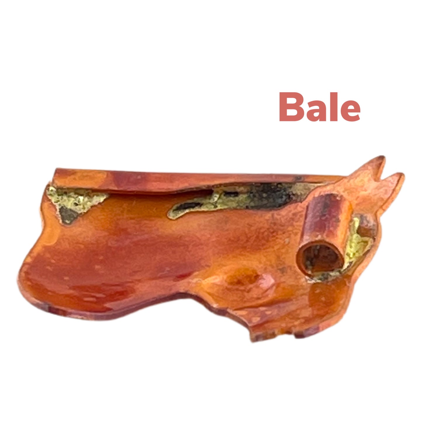 Copper Horse Head Pendant with Flame Patina