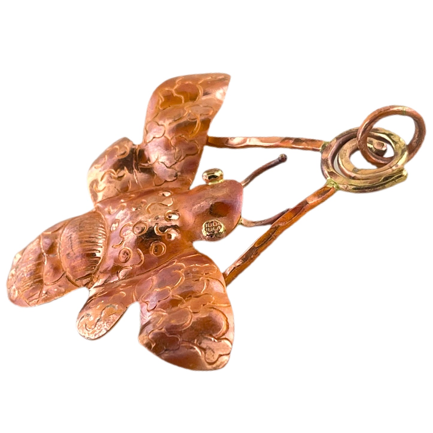 Large Copper Bumblebee Pendant with Brass Eyes – Patricia Healey