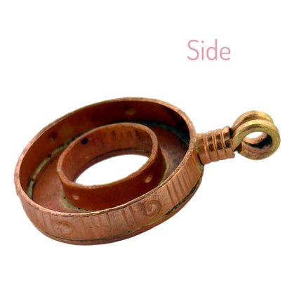 Small Copper & Brass Ring Bezel Pendant for Resin or Stone Work