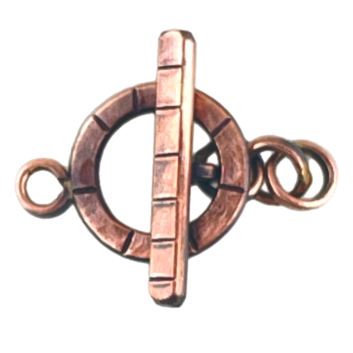 antiqued copper toggle clasp with small lead chain for necklaces or bracelets