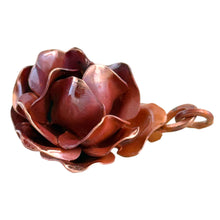 Large Classic Rose Pendant – Handcrafted Copper Design