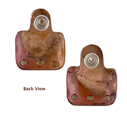 Copper and Brass Post Earring Components with Three Attachment Holes