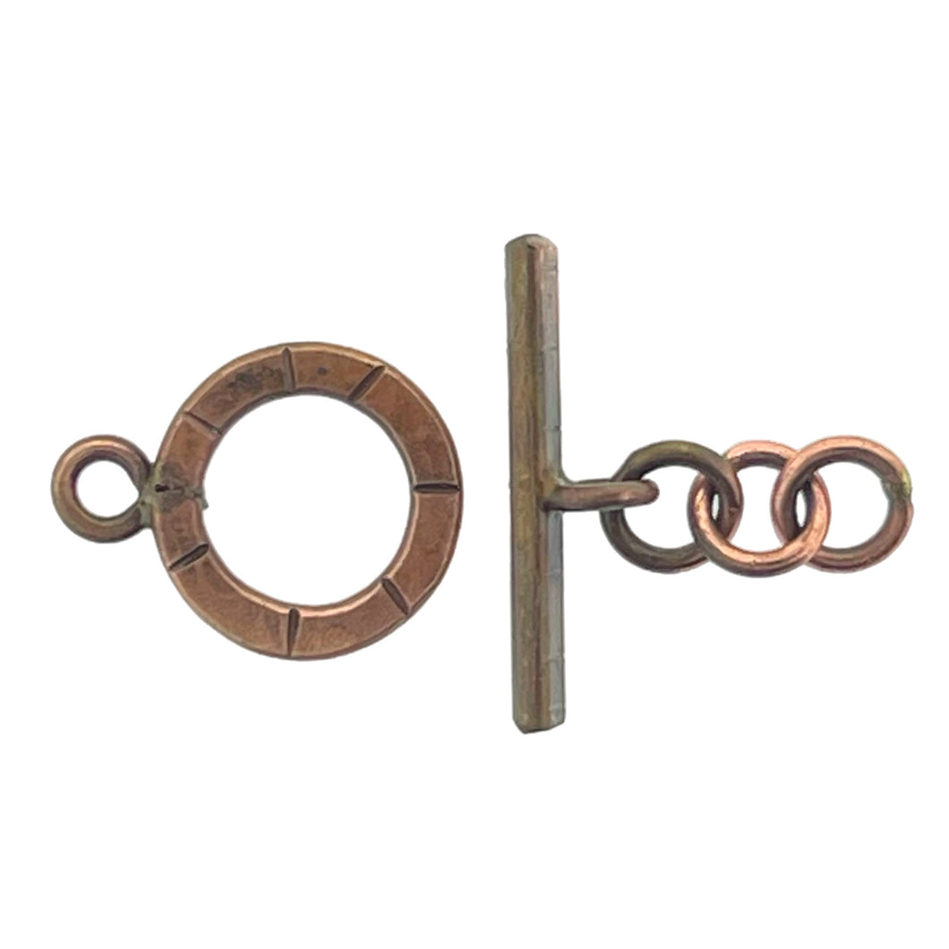 Antiqued Copper Small Toggle Closure