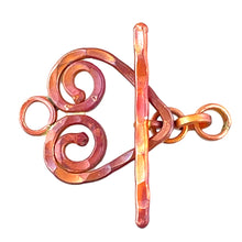Large Hammered Heart Toggle