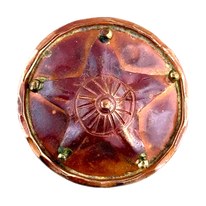 Domed Shank Button with Rustic Star