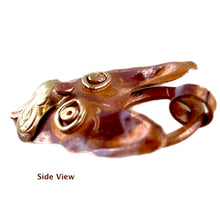 Frenchie Bulldog Pendant • Copper and Brass with Torch Patina