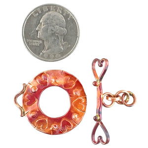 Circle of Hearts Toggle Clasp