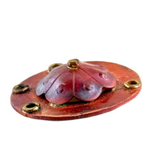 Stamped Copper Floral Disc – Artisan Jewelry Component with Brass Accents