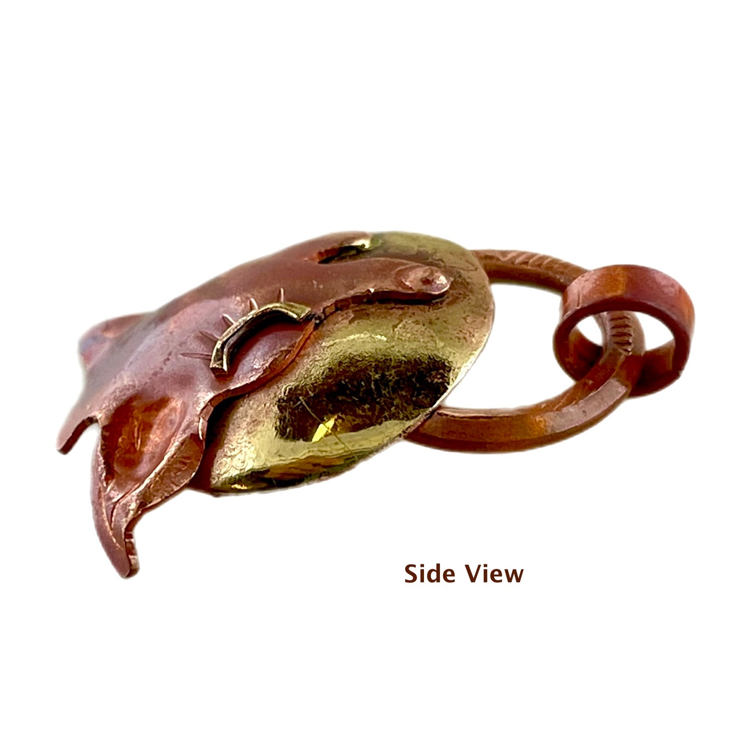 Coyote Howl Pendant in Copper & Brass