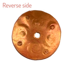 Round Copper Bead Cap with Swirls