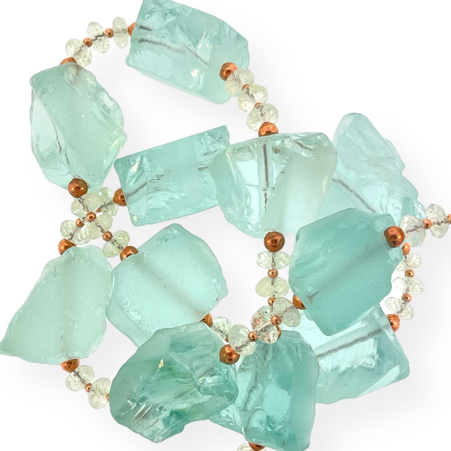 Aqua Colored Quartz Large Rough Beads