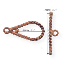 5 Twisted Solid Copper Toggle Closure
