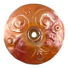 Round Copper Bead Cap with Swirls