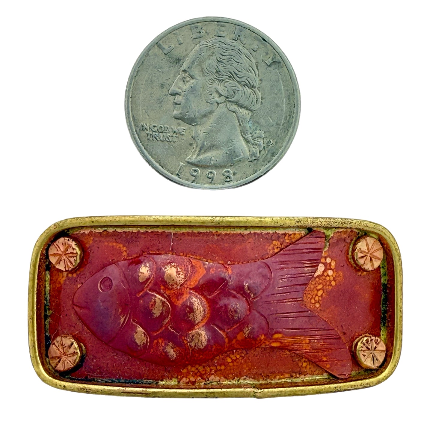Copper Fish Slider for 10mm Flat Leather