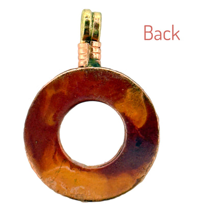 Small Copper & Brass Ring Bezel Pendant for Resin or Stone Work