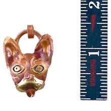 Frenchie Bulldog Pendant • Copper and Brass with Torch Patina